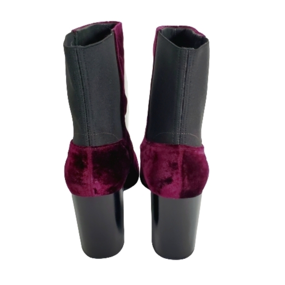 Rag AND BONE AGNES RED VELVET CHELSEA BOOT NEW - Picture 10 of 16